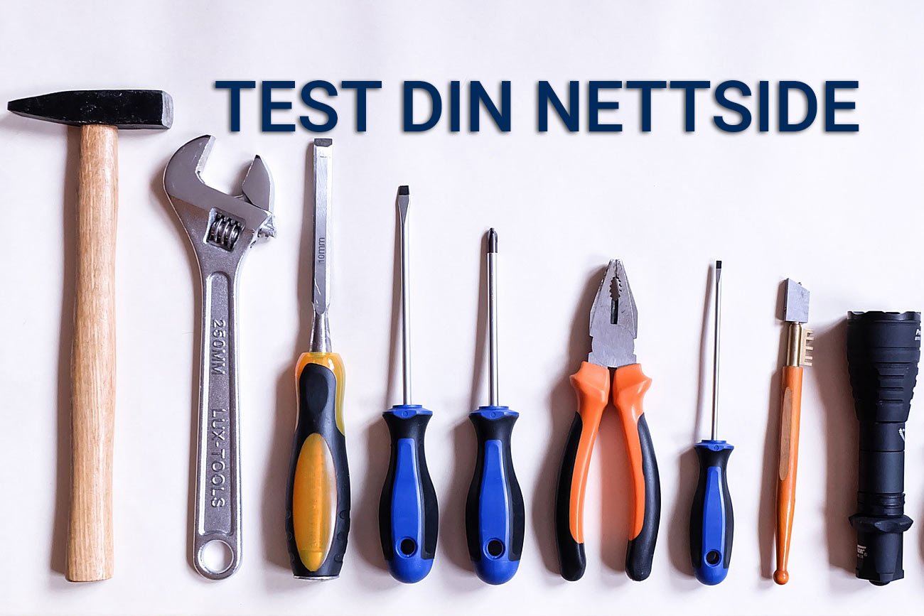 Bilder av verktøy - illustrasjon for testing av nettside