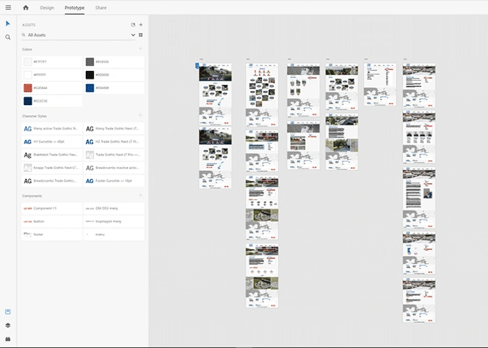 Adobe XD til prototype-plan nettside